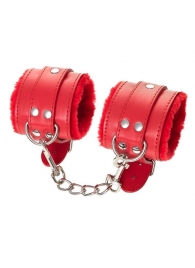 Красные наручники Anonymo из искусственной кожи - ToyFa - купить с доставкой в Рязани