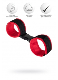 Красно-черные велюровые оковы Anonymo - ToyFa - купить с доставкой в Рязани