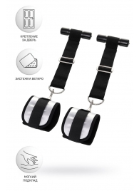 Черно-серебристые фиксаторы для рук на дверь Anonymo - ToyFa - купить с доставкой в Рязани