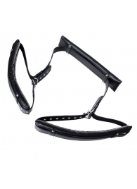 Черные кожаные стропы для фиксации Anonymo - ToyFa - купить с доставкой в Рязани