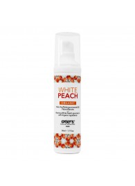 Разогревающее массажное масло Gourmet White Peach Organic с органическими ингредиентами - 50 мл. - Exsens - купить с доставкой в Рязани
