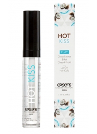 Блеск для губ Hot Kiss Coconut с ароматом кокоса - 7 мл. - Exsens - купить с доставкой в Рязани