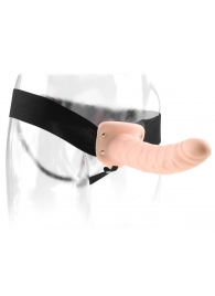 Полый страпон 8  Hollow Strap-On телесного цвета - 19 см. - Pipedream - купить с доставкой в Рязани