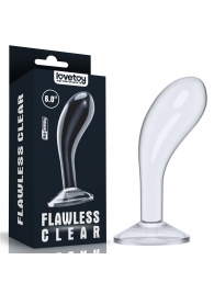Прозрачный стимулятор простаты Flawless Clear Prostate Plug - 15 см. - Lovetoy - в Рязани купить с доставкой