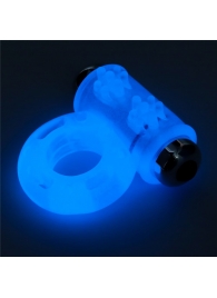 Голубое, светящееся в темноте эрекционное виброкольцо Lumino Play Vibrating Penis Ring - Lovetoy - в Рязани купить с доставкой