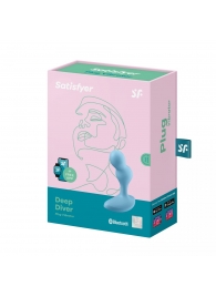 Голубой анальный вибростимулятор Deep Driver - 11,2 см. - Satisfyer - в Рязани купить с доставкой
