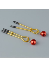 Золотистые зажимы с колокольчиками Gold - Sitabella - купить с доставкой в Рязани