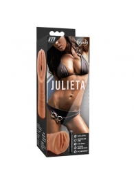 Мастурбатор-вагина цвета карамели Julieta с вибрацией - Blush Novelties - в Рязани купить с доставкой