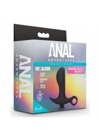 Черный анальный вибратор Silicone Vibrating Prostate Massager 01 - 10,8 см. - Blush Novelties - в Рязани купить с доставкой