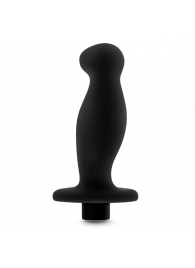 Черный анальный вибромассажёр Silicone Vibrating Prostate Massager 02 - 10,8 см. - Blush Novelties - в Рязани купить с доставкой