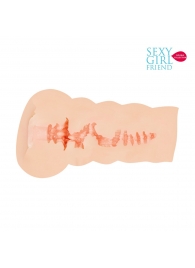 Мастурбатор-вагина телесного цвета с бороздками на внешней части - Bior toys - в Рязани купить с доставкой