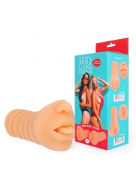 Телесный мастурбатор-ротик с высунутым язычком - Bior toys - в Рязани купить с доставкой