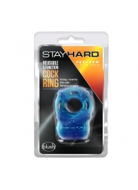 Голубое эрекционное виброкольцо Reusable 5 Function Cock Ring - Blush Novelties - в Рязани купить с доставкой