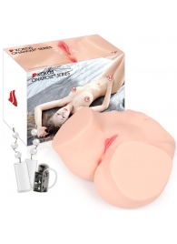 Мастурбатор-полуторс Hanna Onahole 001 с двойным слоем материала и вибрацией - KOKOS - в Рязани купить с доставкой