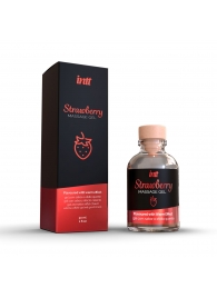 Массажный гель с ароматом клубники Strawberry - 30 мл. - INTT - купить с доставкой в Рязани