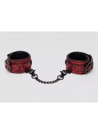 Красно-черные наручники Reversible Faux Leather Wrist Cuffs - Fifty Shades of Grey - купить с доставкой в Рязани
