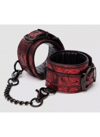 Красно-черные наручники Reversible Faux Leather Wrist Cuffs - Fifty Shades of Grey - купить с доставкой в Рязани
