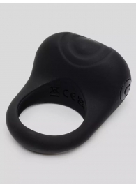 Черное эрекционное виброкольцо Sensation Rechargeable Vibrating Love Ring - Fifty Shades of Grey - в Рязани купить с доставкой