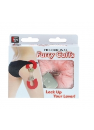 Металлические наручники с розовой меховой опушкой METAL HANDCUFF WITH PLUSH PINK - Dream Toys - купить с доставкой в Рязани