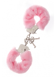 Металлические наручники с розовой меховой опушкой METAL HANDCUFF WITH PLUSH PINK - Dream Toys - купить с доставкой в Рязани