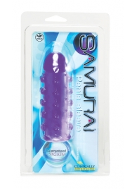 Закрытая фиолетовая насадка с пупырышками SAMURAI PENIS SLEEVE PURPLE - 14,5 см. - NMC - в Рязани купить с доставкой