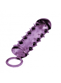 Закрытая фиолетовая насадка с пупырышками SAMURAI PENIS SLEEVE PURPLE - 14,5 см. - NMC - в Рязани купить с доставкой