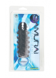 Дымчатая стимулирующая насадка с закрытой головкой SAMURAI PENIS SLEEVE BLACK - 14,5 см. - NMC - в Рязани купить с доставкой