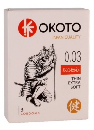 Тонкие презервативы OKOTO Thin Extra Soft - 3 шт. - Sitabella - купить с доставкой в Рязани