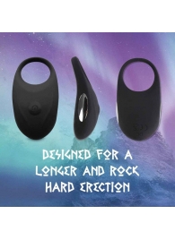 Черное эрекционное виброкольцо Thor Cockring - FeelzToys - в Рязани купить с доставкой