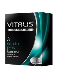 Контурные презервативы VITALIS PREMIUM comfort plus - 3 шт. - Vitalis - купить с доставкой в Рязани