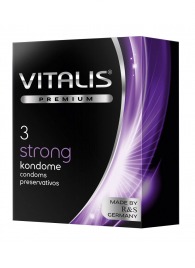 Презервативы с утолщенной стенкой VITALIS PREMIUM strong - 3 шт. - Vitalis - купить с доставкой в Рязани