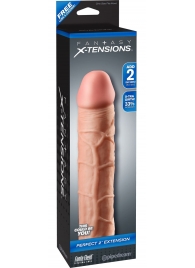 Телесная насадка Fantasy X-tensions Perfect 2  Extension - 20,3 см. - Pipedream - в Рязани купить с доставкой