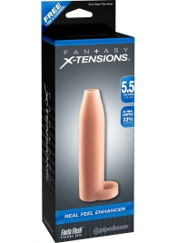 Насадка-расширитель с кольцом для подхвата мошонки Real Feel Enhancer - 14 см. - Pipedream - в Рязани купить с доставкой