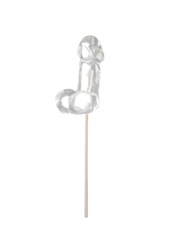 Прозрачный леденец в форме фаллоса со вкусом пина колады - Sosuчki - купить с доставкой в Рязани