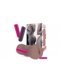 Коричневый вибромастурбатор-анус TONGGGO-Black Angel Auto - KOKOS - в Рязани купить с доставкой