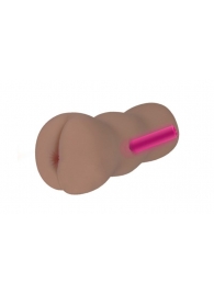 Коричневый вибромастурбатор-анус TONGGGO-Black Angel Auto - KOKOS - в Рязани купить с доставкой