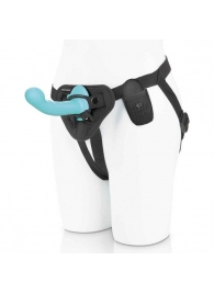 Голубая изогнутая насадка 6in Remote Control Ripple P-Spot G-Spot на черных трусиках - 16 см. - Pegasus - купить с доставкой в Рязани