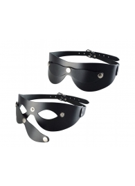 Черная кожаная маска  Новичок - Sitabella - купить с доставкой в Рязани