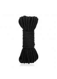 Черная хлопковая веревка для связывания Bondage Rope - 10 м. - Lux Fetish - купить с доставкой в Рязани
