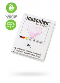 Супертонкие презервативы Masculan Pur - 3 шт. - Masculan - купить с доставкой в Рязани