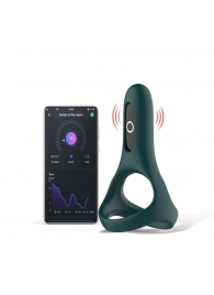 Изумрудное виброкольцо Magic Motion Rise с подхватом мошонки - Magic Motion - в Рязани купить с доставкой