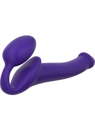 Фиолетовый безремневой страпон Silicone Bendable Strap-On - size M - Strap-on-me - купить с доставкой в Рязани