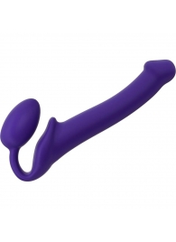 Фиолетовый безремневой страпон Silicone Bendable Strap-On - size M - Strap-on-me - купить с доставкой в Рязани