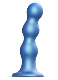 Голубая насадка Strap-On-Me Dildo Plug Balls size S - Strap-on-me - купить с доставкой в Рязани