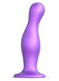 Фиолетовая насадка Strap-On-Me Dildo Plug Curvy size L - Strap-on-me - купить с доставкой в Рязани
