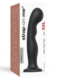 Черная насадка Strap-On-Me Dildo Plug P G size XXL - Strap-on-me - купить с доставкой в Рязани