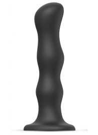 Черная насадка Strap-On-Me Dildo Geisha Balls size M - Strap-on-me - купить с доставкой в Рязани