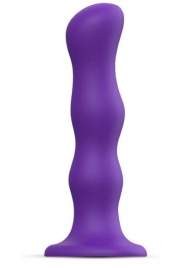 Фиолетовая насадка Strap-On-Me Dildo Geisha Balls size M - Strap-on-me - купить с доставкой в Рязани