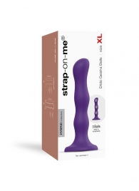 Фиолетовая насадка Strap-On-Me Dildo Geisha Balls size XL - Strap-on-me - купить с доставкой в Рязани