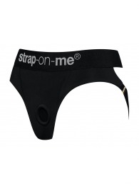 Черные трусики для насадок Heroine Lingerie Harness - size M - Strap-on-me - купить с доставкой в Рязани
